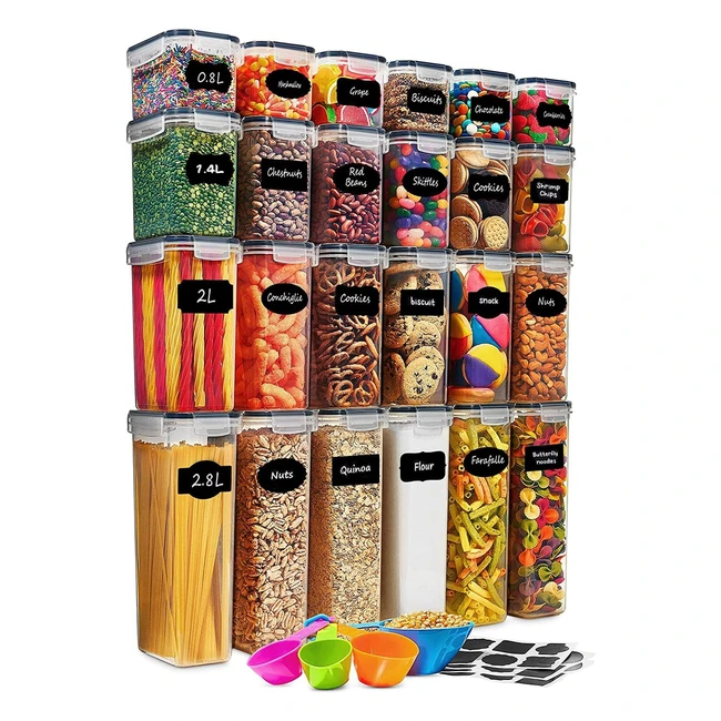 Contenitori per alimenti Hibisaws 42L - Grande capacità, senza BPA, coperchio ermetico