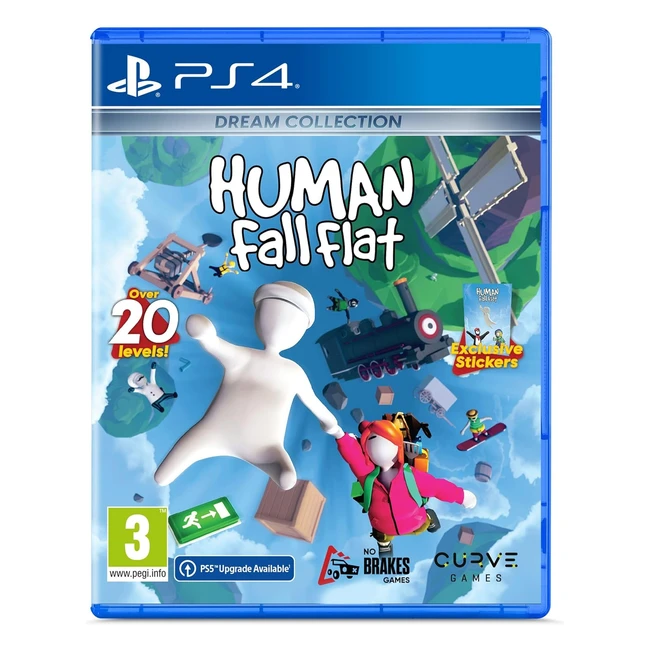 Human Fall Flat Dream Collection PS4 - 23 Levels Exclusive Sticker Sheets