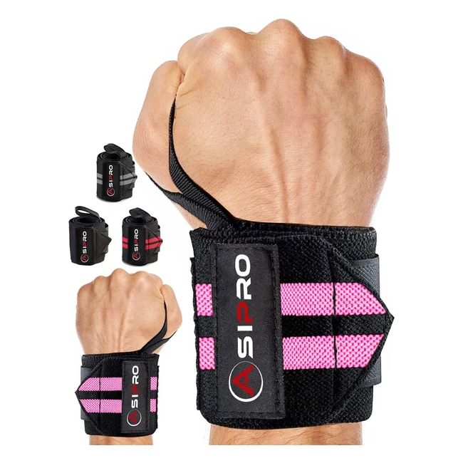 Asipro Polsiere Palestra Uomo Donna 45cm18 Polsini Crossfit Fasce Polsi Palestra