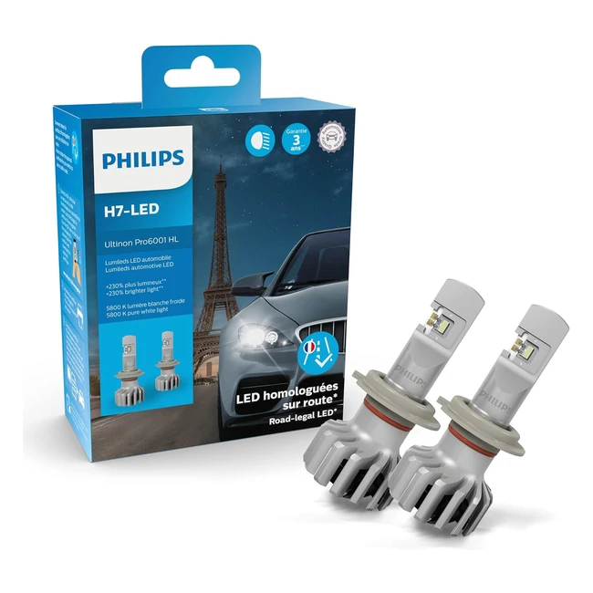 Philips Ultinon Pro6001 H7LED - Ampoule LED pour clairage avant automobile - H
