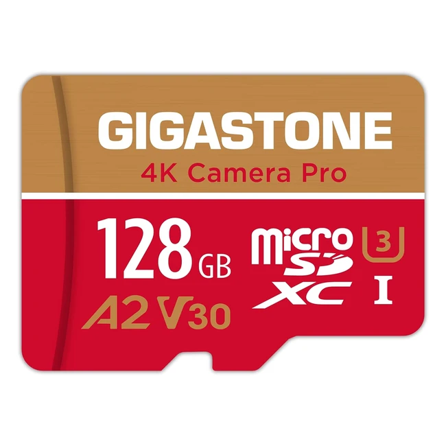 Carte mmoire Gigastone 128 Go - Vitesse max 12080 mos - Pour GoPro DJI Drone 4