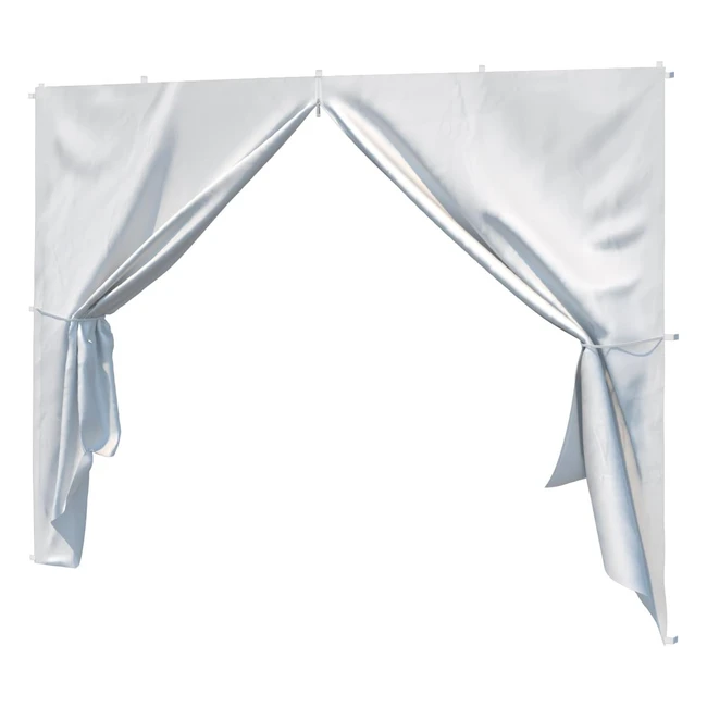 Paramondo Seitenwandtr mit Reiverschluss fr Faltpavillon Basic oder Premium Wei 