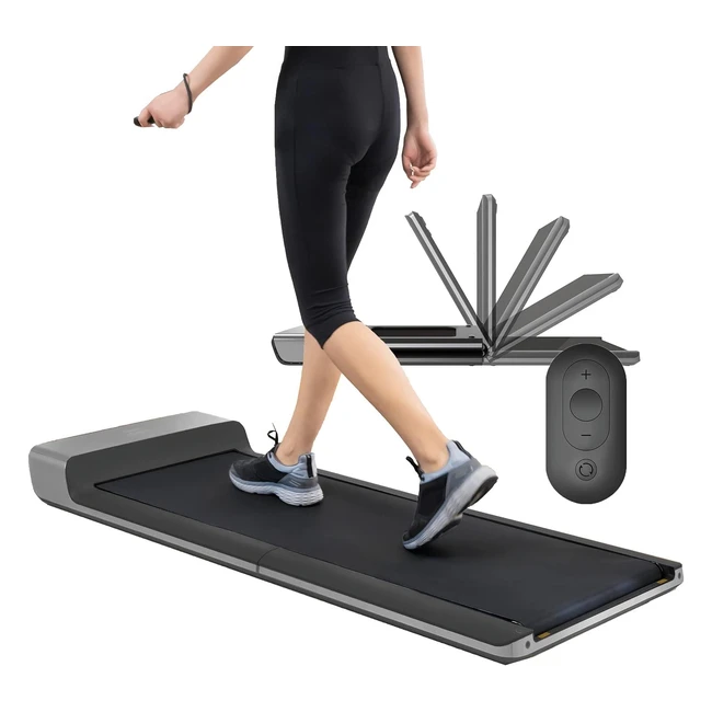 Skandika Walking Pad Laufband, klappbar, bis 12km/h, breite Lauffläche, Transportrollen, faltbar