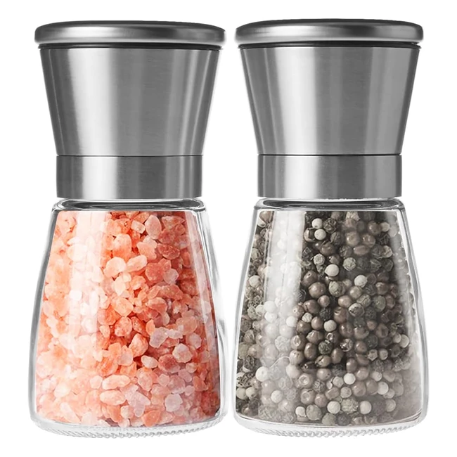 Macina Sale Pepe Nucleo Ceramico Regolabile - Set di 2 Pezzi