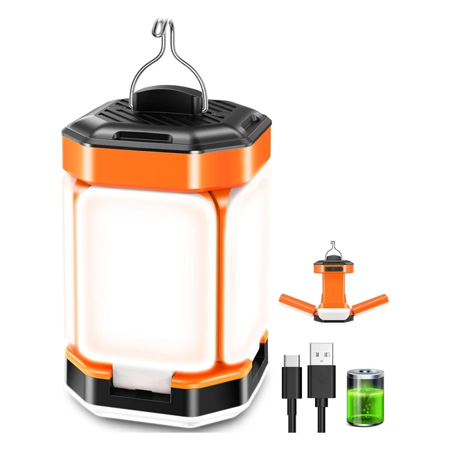 Lampada da Campeggio Ricaricabile USB 5 Modalità - Super Luminosa - 25 Ore di Utilizzo