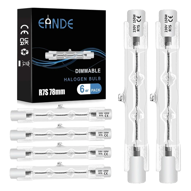 Lampadina alogena R7S dimmerabile 150W - Confezione da 6