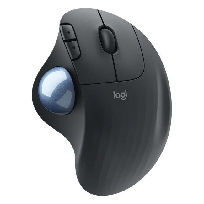 Logitech M575 Wireless Trackball Maus Ergo - Einfache Steuerung mit dem Daumen - Flüssige Bewegungen - Ergonomisches Design für Windows PC & Mac mit Bluetooth & USB-Funktion - Schwarz