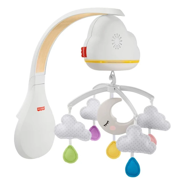 Fisherprice GRP99 Traumhafte Wolken-Mobile und Musikbox mit Geräuschsensor für automatische Aktivierung für Babys und Kleinkinder