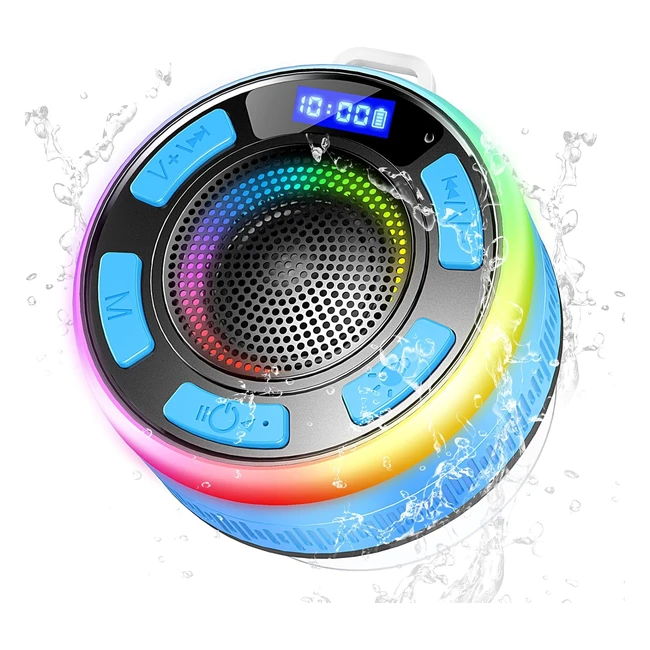Cassa Bluetooth Doccia Impermeabile IP7 con Ventosa - Suono Stereo Surround, Luce LED, Durata Batteria 8h - Acquista Ora!