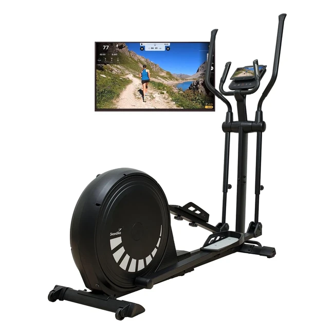 Skandika Crosstrainer Carbon P23P20R - Ellipsentrainer für Zuhause - 23 Programme - App kompatibel - Bis 135 kg - 16 Widerstandsstufen - Fitnessgerät für Ausdauertraining