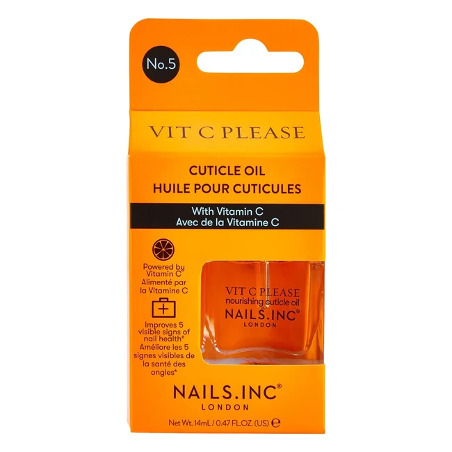 Vitamin C Cuticle Oil by NailsInc - Improve Nail Health - 14ml