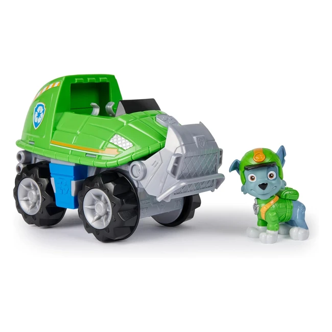 Paw Patrol Jungle Pups Rocky Snapping Turtle Vehicle - Transforming Toy Truck wi