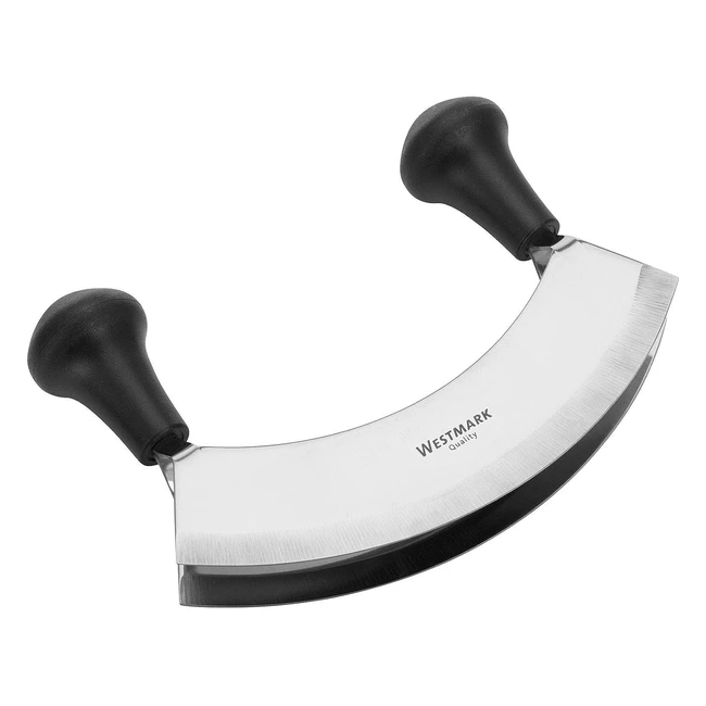 Couteau hachoir Westmark avec 2 lames - Coupe facile et rapide des herbes - Acie