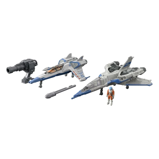 Buzz Lightyear Disney Spaceship Vehicle 2-Pack XL01 and XL15 Space Jets 7 inch with Minifigure