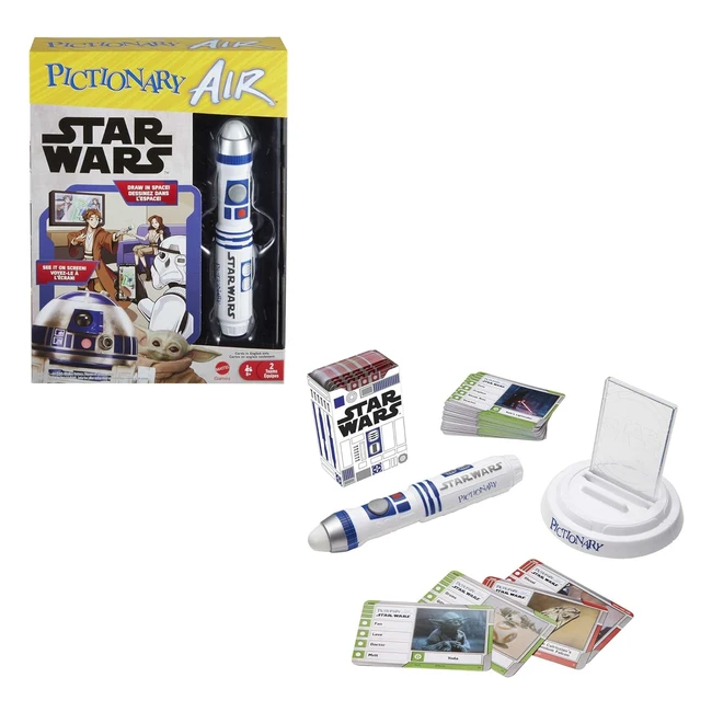 Pictionary Air Star Wars Game - R2D2 Lightpen - 2 Levels of Clues