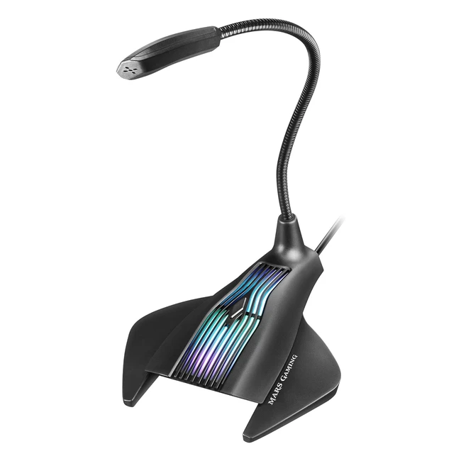 Microphone USB Gaming Mars Gaming MMIC - Plug & Play - RGB - Noir