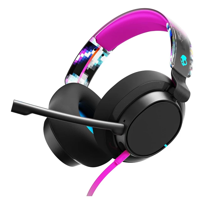 Skullcandy Slyr Pro - Cascos Overear Multiplataforma con Cable para Gaming - Enhanced Sound Perception - Micrófono con IA - Negro