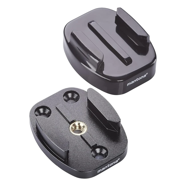 Plaques de dégagement rapide pour GoPro - Mantona 1102cm - Noir