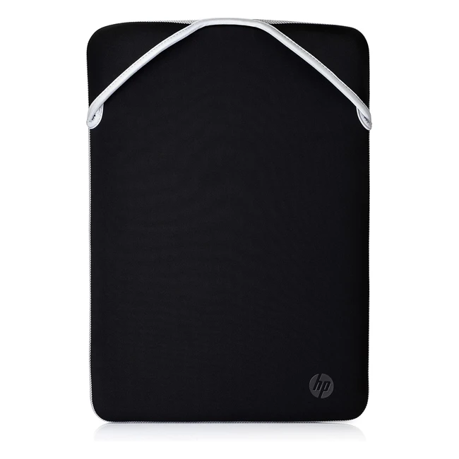 HP 141 Inch Black Silver Laptop Notebook Sleeve Case - Slim, Reversible, Zip-Free