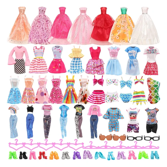 Miunana 48 Accessori per Bambola 28-30cm - Vestiti Sposa Principessa Vestiti al
