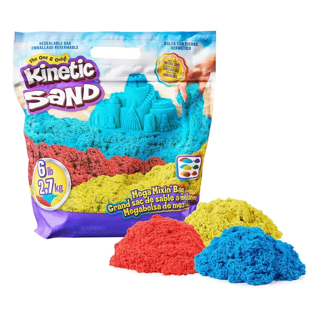 Kinetic Sand Mega Mixin Bag - 27kg - Red Yellow Blue - Sensory Toys for Kids