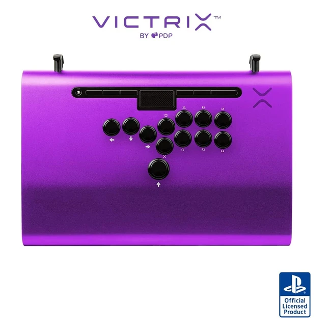 Victrix PS5 Pro FS12 Violet Fightstick - Construction durable, inclinaison ergonomique, compatibilité PS5/PS4/PC