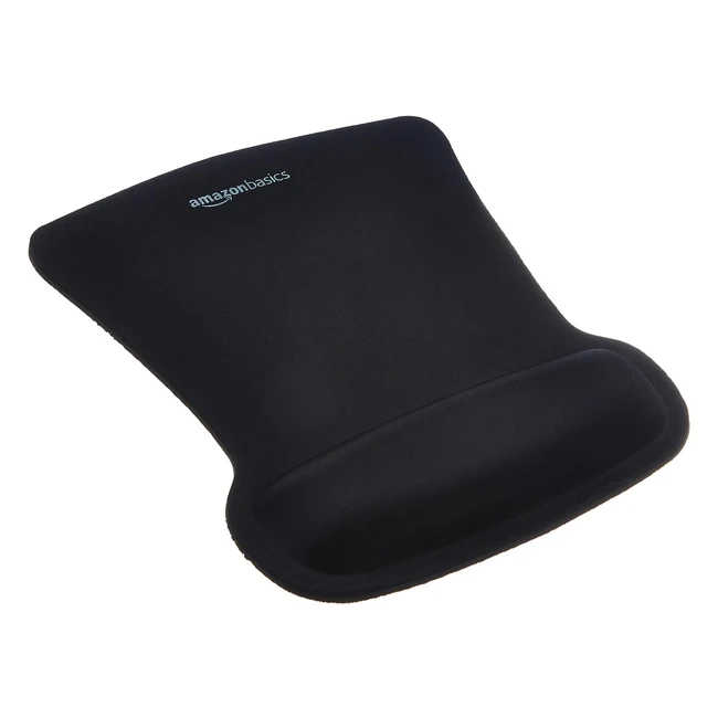 Tapis de souris avec reposepoignet en gel - Amazon Basics - Réf. 123456 - Confort et soutien
