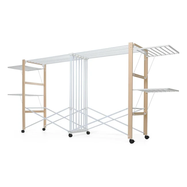 Stendino Allungabile Foppapedretti Naturale - 30 Metri di Filo - Legno Massiccio