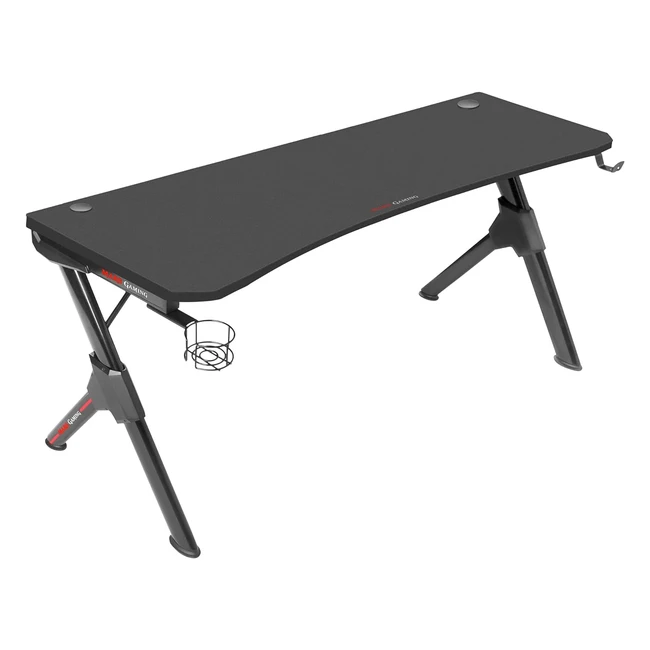 Tavolo da gioco Mars Gaming MGD140 Nero - Supporto cuffie/bevande, Mousepad incluso