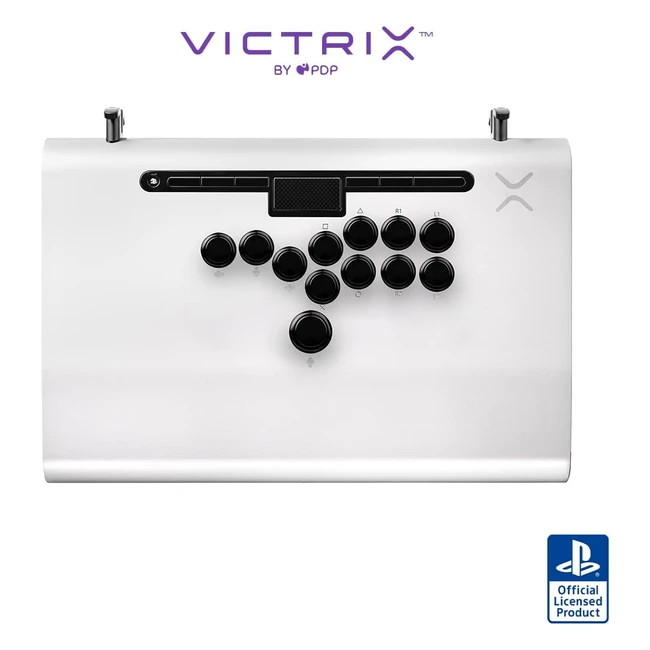 Victrix PS5 Pro FS12 Blanc Fightstick - Manette de jeu avec inclinaison intégrée et boutons Sanwa Denshi