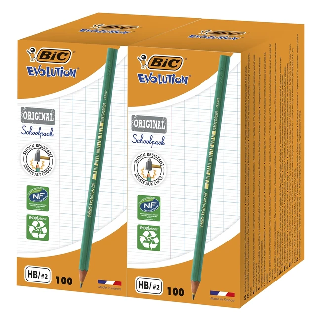 BIC Evolution Original HB Pencils - 200 Count Pack - Easy Writing  Drawing