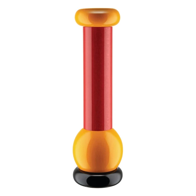 Molinillo de Sal y Pimienta Alessi MP0210 - Diseo en Madera de Haya - Negro A