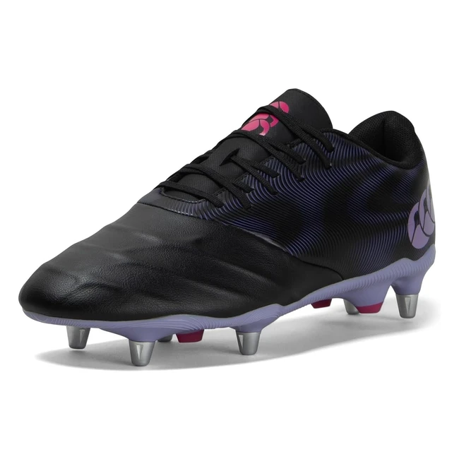 Canterbury Men's Phoenix Team SG Rugby Boots - Black/Verbena - Size 8.5 UK