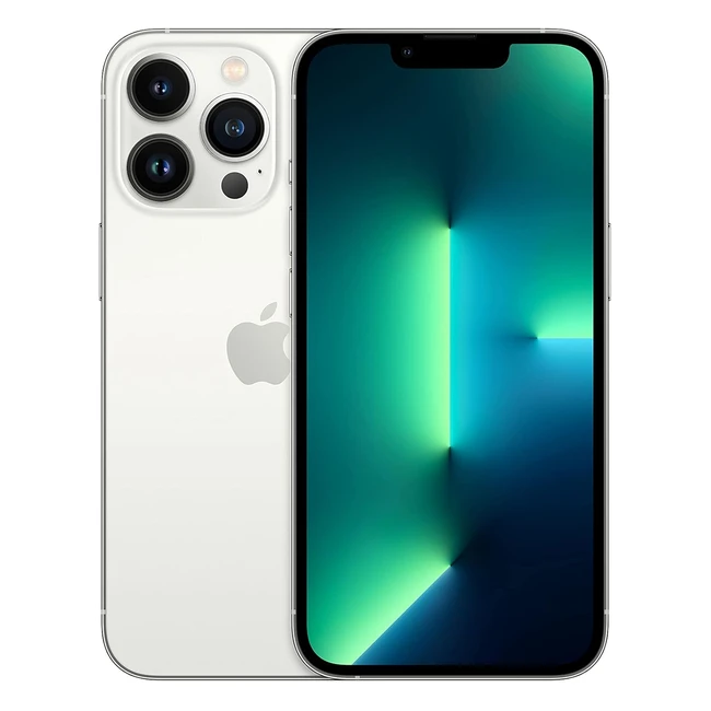 Apple iPhone 13 Pro 256GB Silver Renewed - Super Retina XDR Display, 5G, Dolby Vision HDR, A15 Bionic Chip, 22 Hours Video Playback