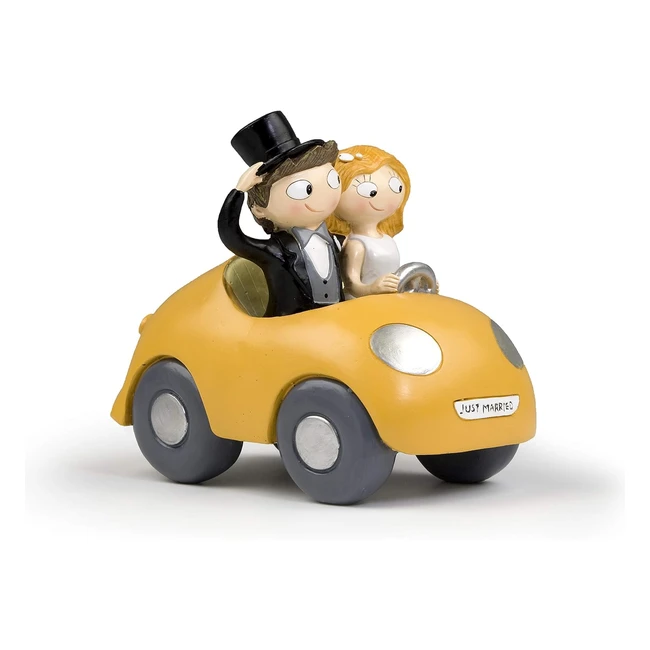 Figura de pastel pareja de novios pop fun en coche blanco - Mopec