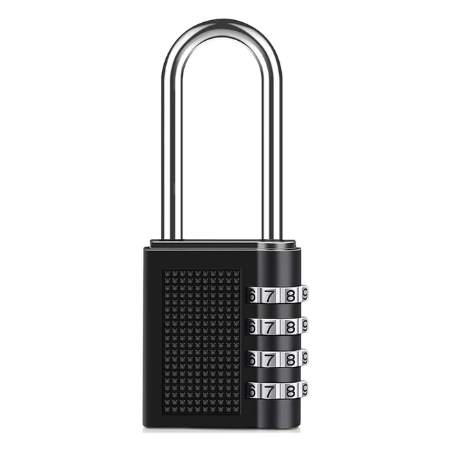 Lucchetto a combinazione DIYIFE - Ultima versione - Arco extra lungo - 4 cifre -