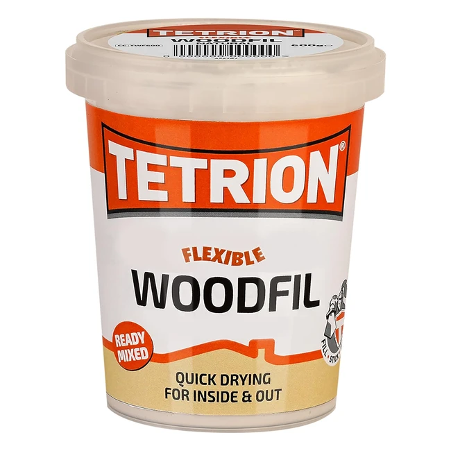 Tetrion TWF600TWF606 Woodfil 600g Flexible Wood Filler - Fast Setting, Crack Resistant