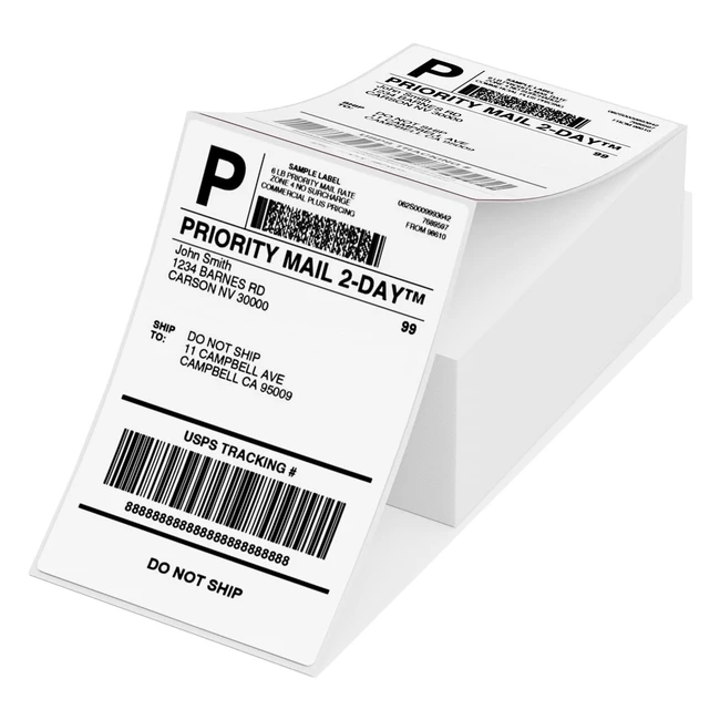 Etichette autoadesive Phomemo 4x6, impermeabili, spedizione 500 etichette bianche