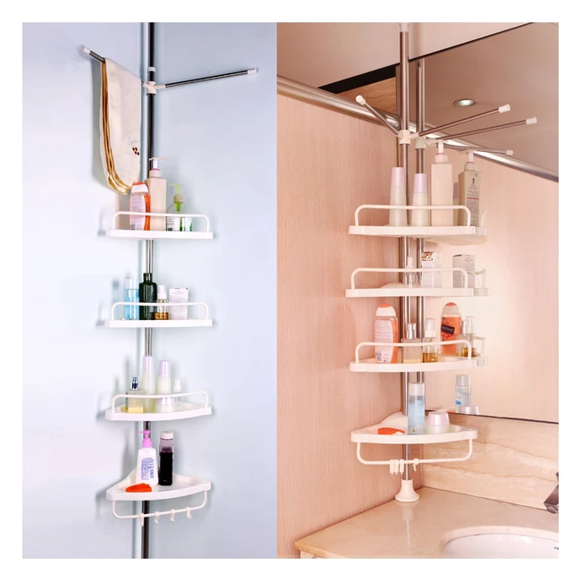 Estante de Ducha Telescpico VPCOK - Soporte Ajustable 110-300 cm - Alta Calida