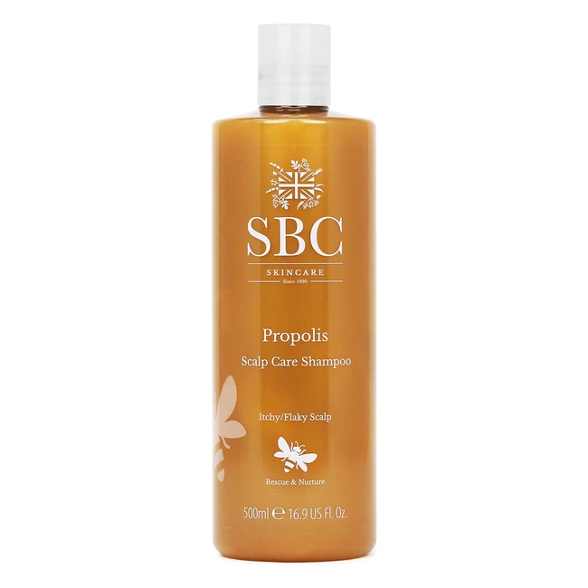 Award-Winning SBC Skincare Propolis Scalp Care Shampoo - 500ml | Dry & Itchy Scalp | Men & Women