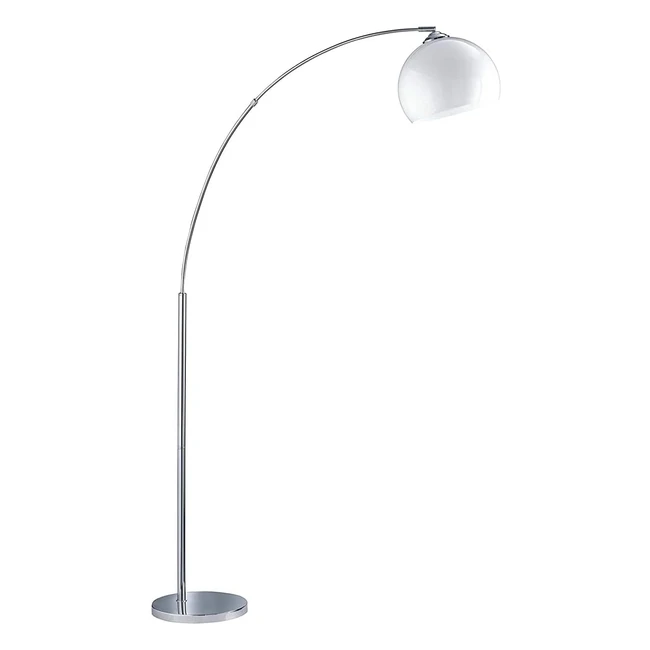 Lámpara de pie Reality Brasilia, E27 230V, acrílico blanco/cromo, referencia 123456
