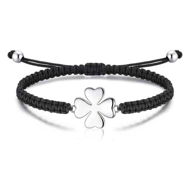 Bracelet Femme Argent 925 Trèfle à 4 Feuilles Porte-Bonheur
