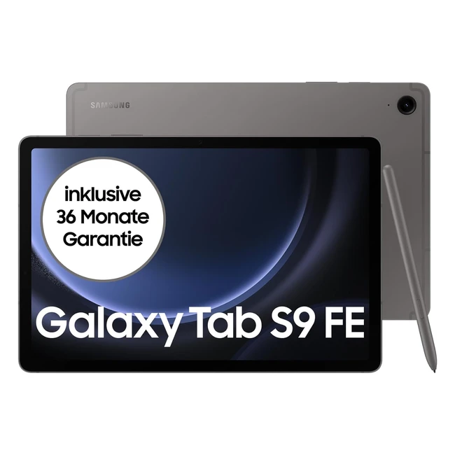 Samsung Galaxy Tab S9 FE Androidtablet, 277 cm (10,9 Zoll) Display, 128 GB Speicher, S Pen, lange Akkulaufzeit, WiFi, grau