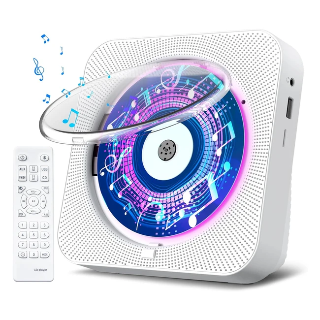 Gueray Lecteur CD Enfant Bluetooth Double Mode - Haut-Parleurs, Télécommande, Housse Anti-Poussière