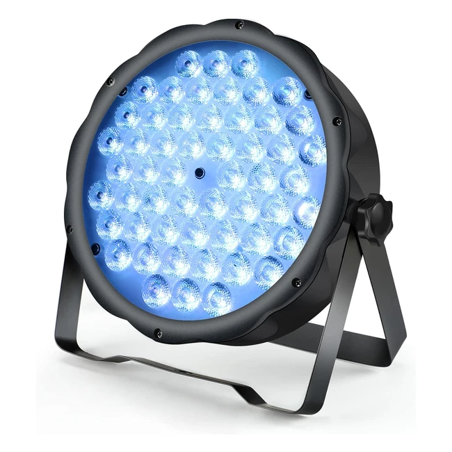 Betopper Luci DJ Luci Discoteca Luci Palco 54 15W PAR LED RGB 3 in 1 Controllo Vocale DMX512 Adatto per Esibizioni Bar Club Matrimoni Feste 1 Pezzo
