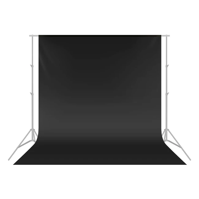 Neewer 10x12ft Pro Photo Studio Backdrop - 100% Pure Muslin, Collapsible, Black