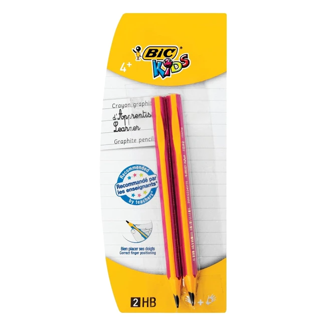 BIC Kids Jumbo Triangular Learner Pencils - Box of 12 - Super Resistant Lead - H