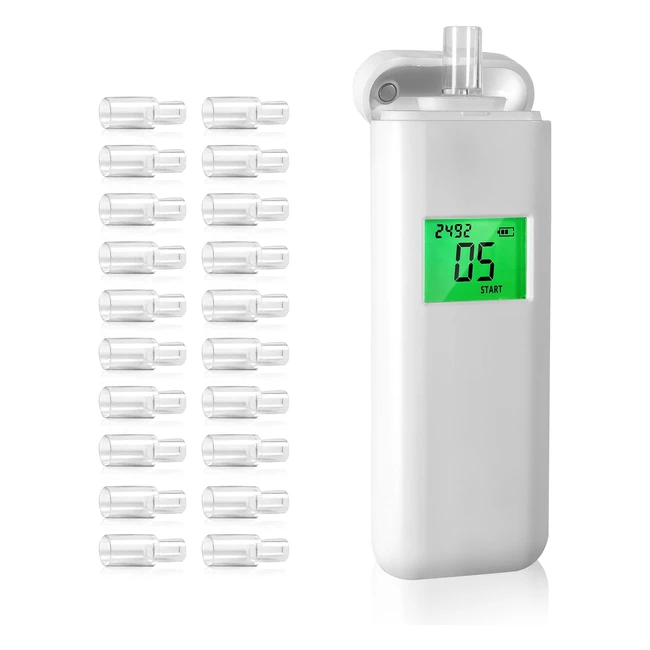 Alcoholímetro Profesional LCD Digital - Precisión y Memoria - Uso Doméstico o de Fiesta - 20 Boquillas