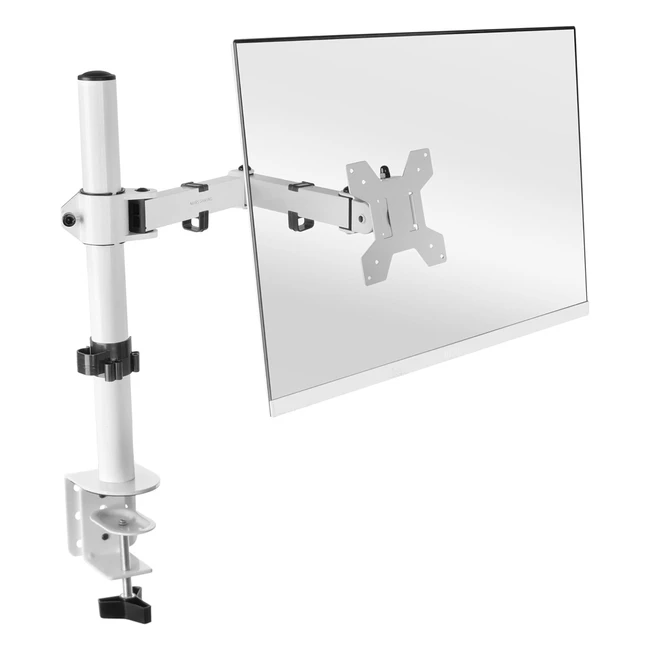 Support de moniteur Mars Gaming MARM1 blanc bras articul et rglable en haut