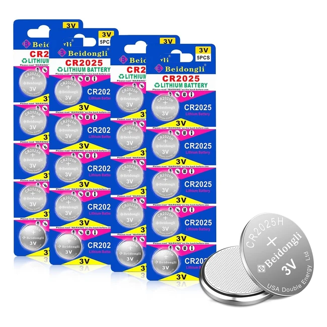 Pilas de botón de litio CR2025 3V - 20 unidades